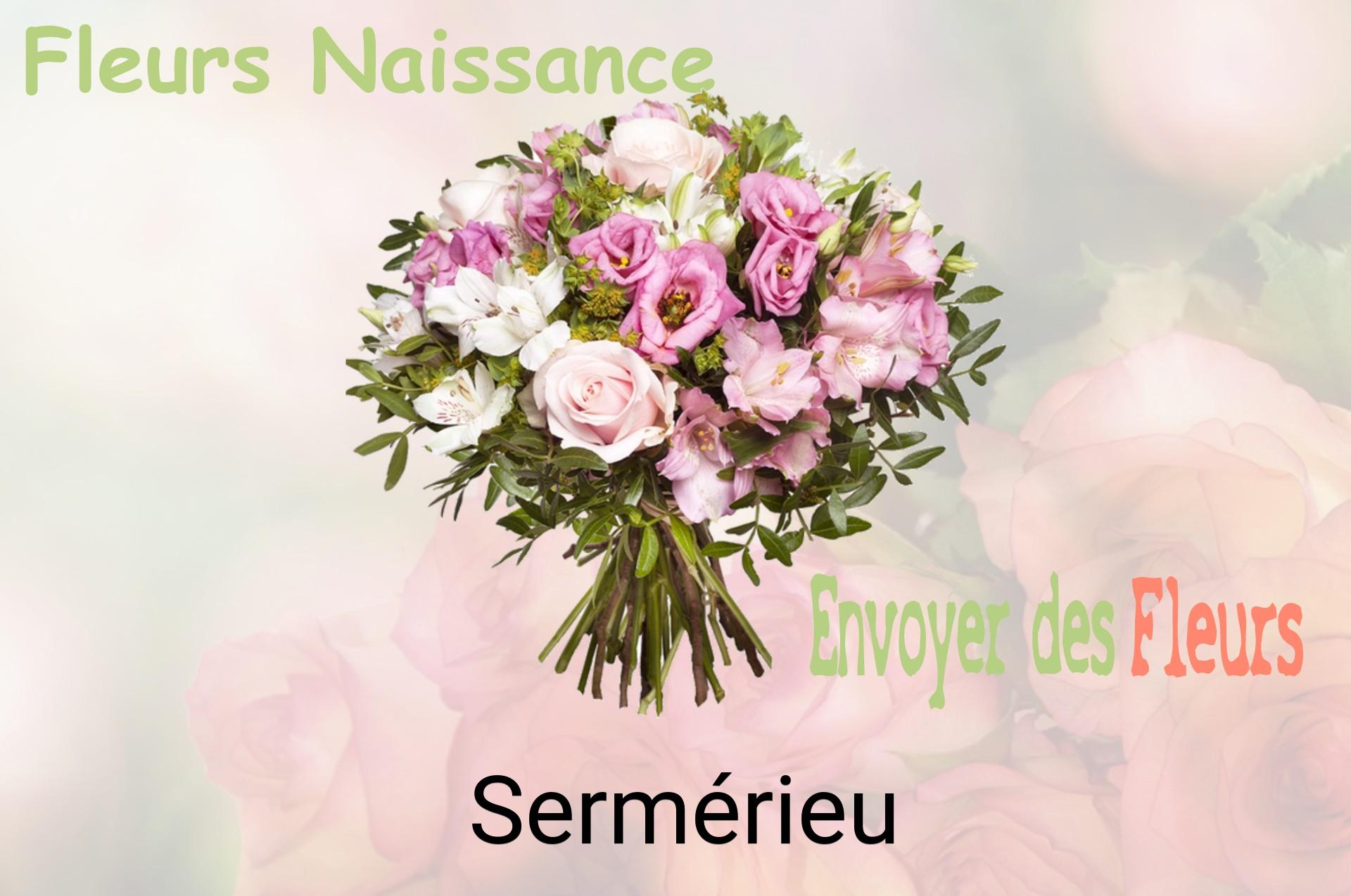 Bouquet de fleurs de naissance livré à Sermérieu