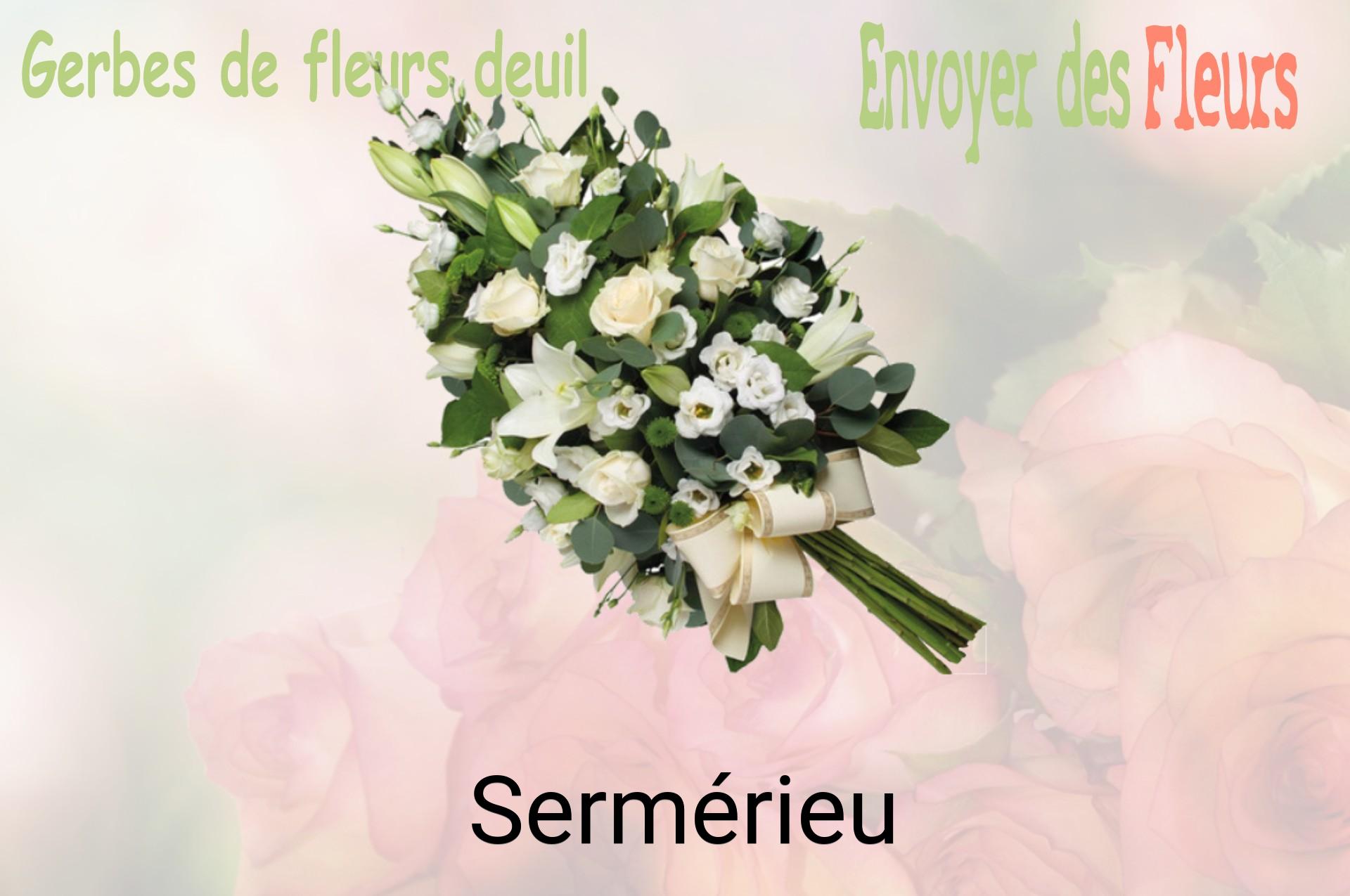 Gerbe de fleurs de deuil livrée à Sermérieu